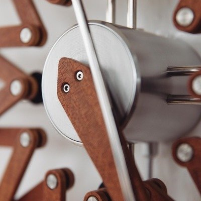 Solstice 2.0 by Animaro Design Studio features a kinetic clock that expands and contracts with time, including a cuckoo-style mechanism; limited to 80 units with a Kickstarter campaign supporting its creation.