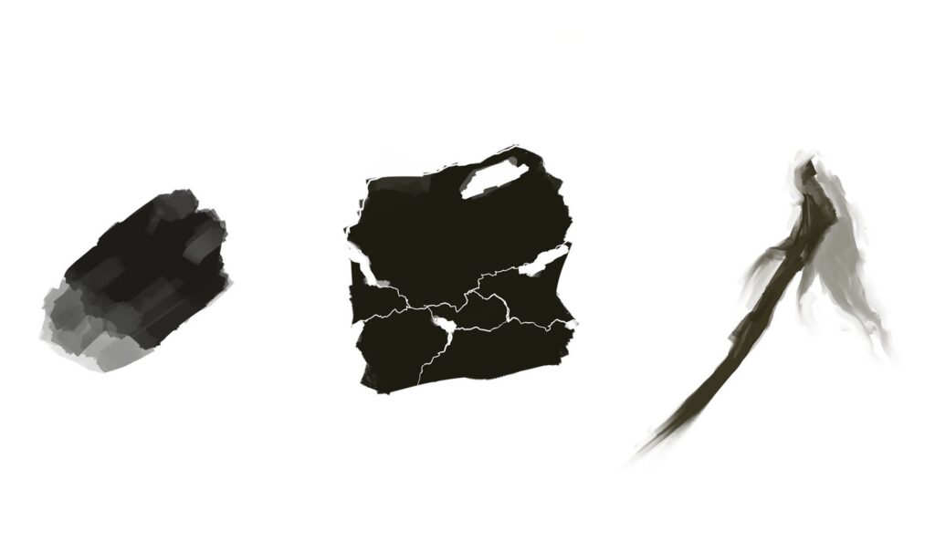 procreate sketches of concepts